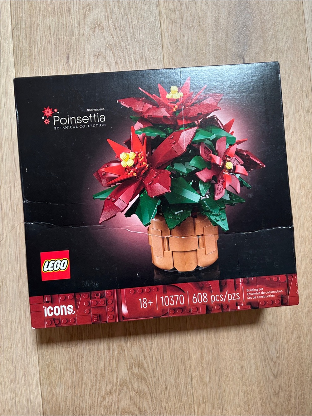 Lego Poinsettia Botanical Display